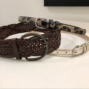 2/$5 Fall Inspired Brown/Gold/Leopard Belts Size S